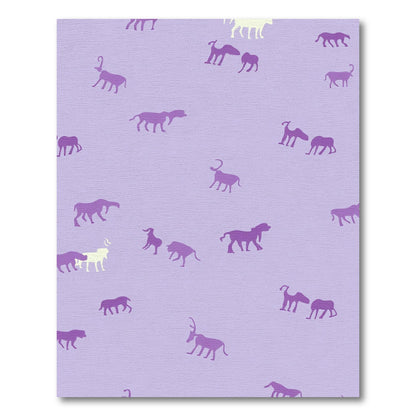 Lavender Purple Animal Silhouette Collection Rug
