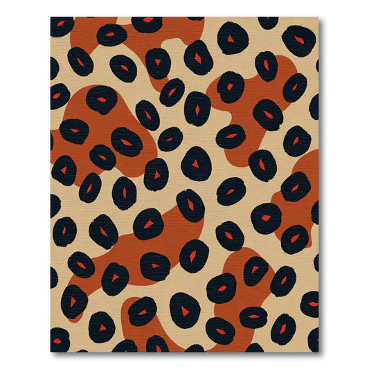 Modern Earthy Leopard Spots Rug