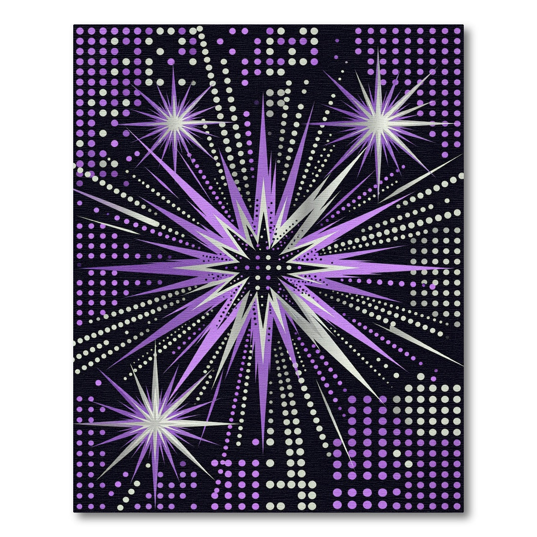 Cosmic Violet Radiant Starry Night Rug