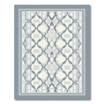 Pale Gray Geometric Archway Arrangement Rug