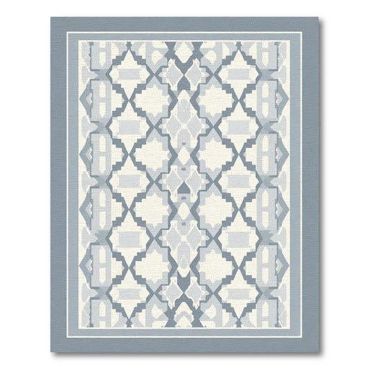 Pale Gray Geometric Archway Arrangement Rug