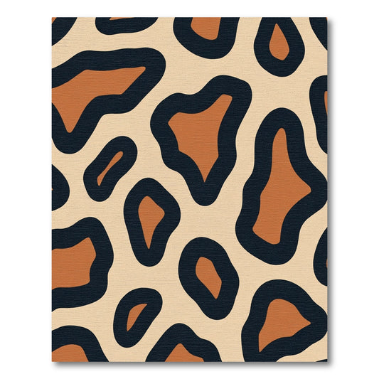 Tan Black Leopard Spots Rug