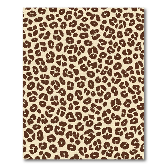 Cream Brown Spotted Animal Rug