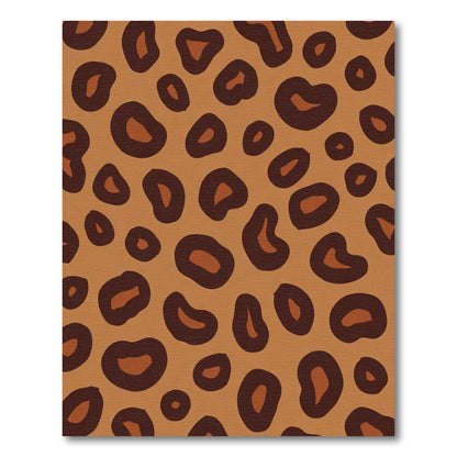 Rich Brown Black Leopard Spots Rug