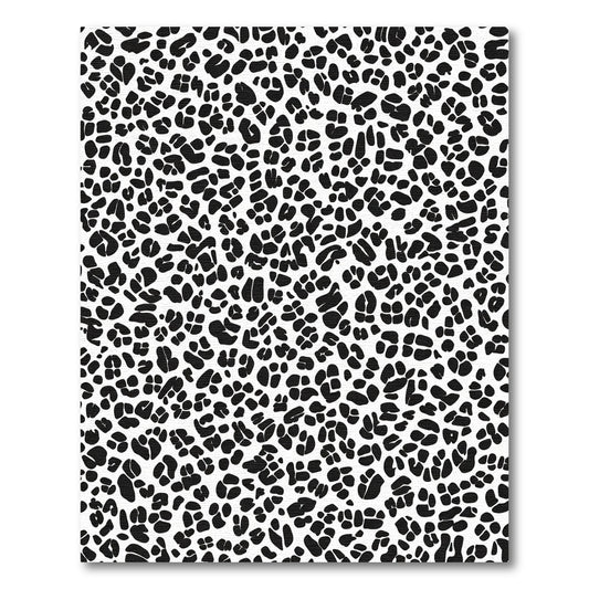 Classic Black White Animal Spots Rug