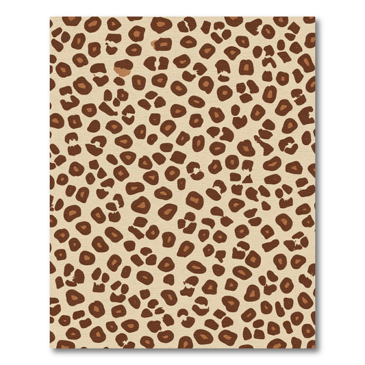 Bold Brown Leopard Spots Rug