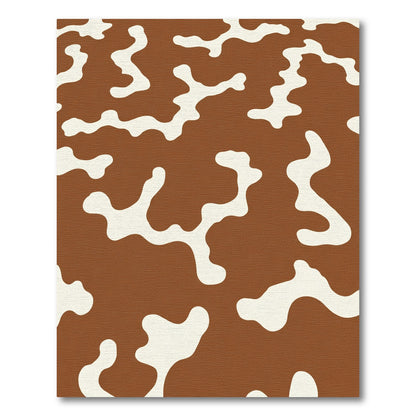Brown Cream Organic Spot Rug