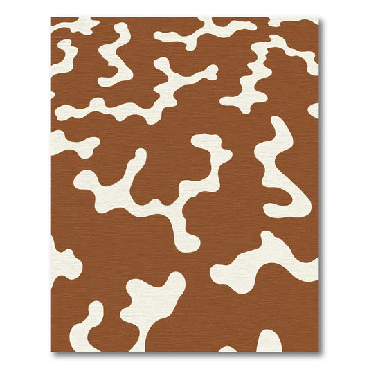 Brown Cream Organic Spot Rug