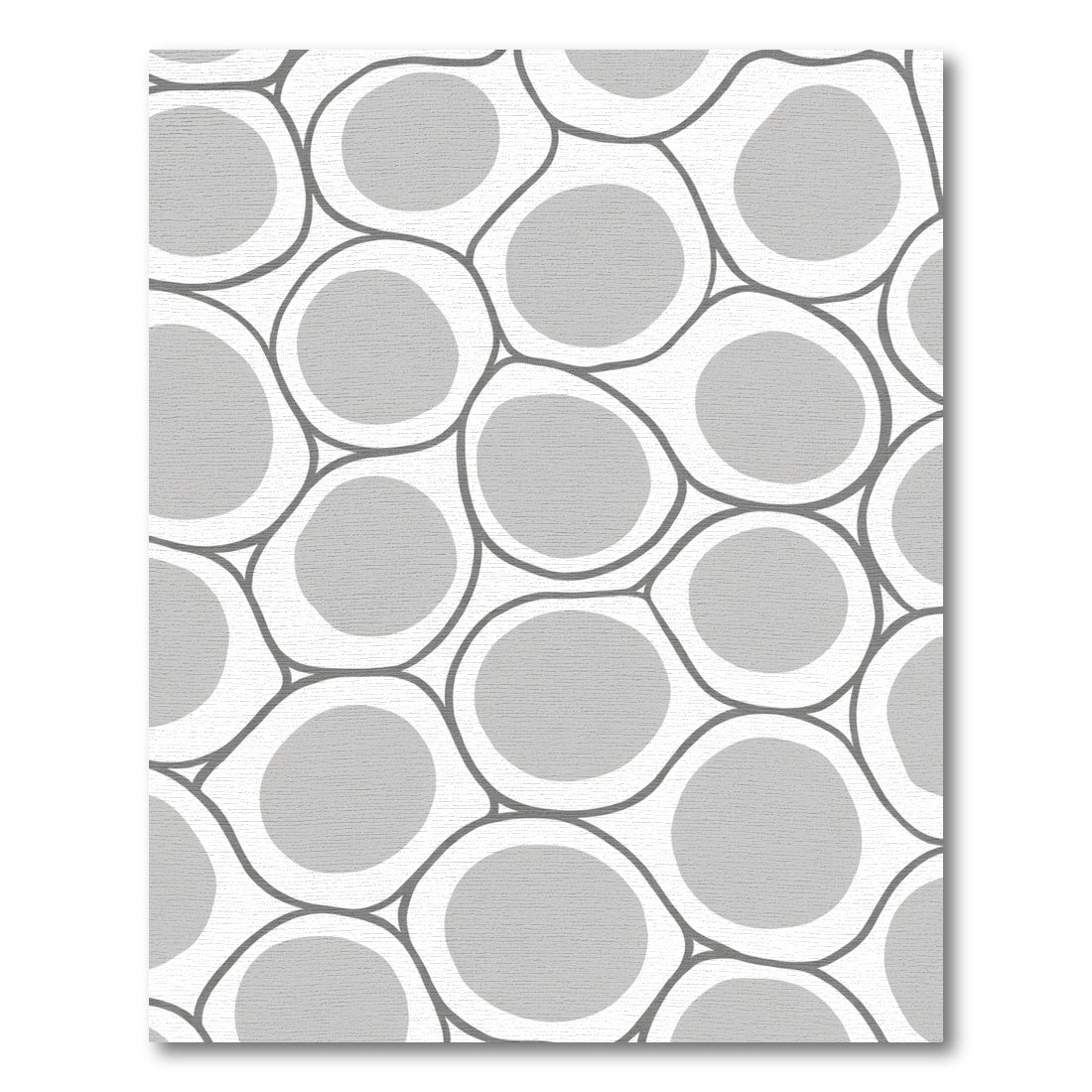 Abstract Gray Amorphous Ovals Rug