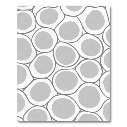 Abstract Gray Amorphous Ovals Rug