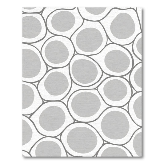 Abstract Gray Amorphous Ovals Rug