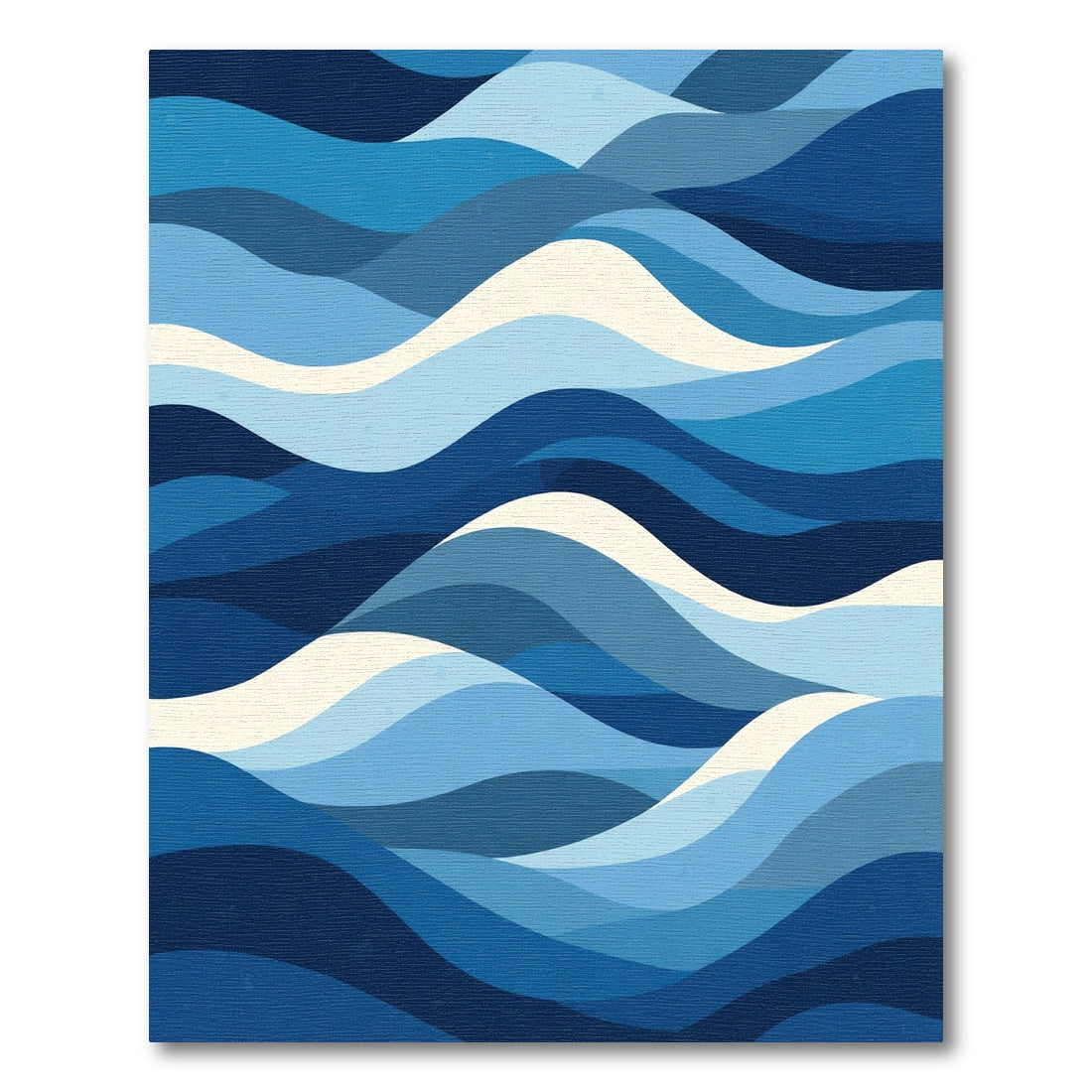 Ocean Blue Wave Layers Rug