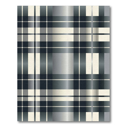 Cool Tones Plaid Squares Rug