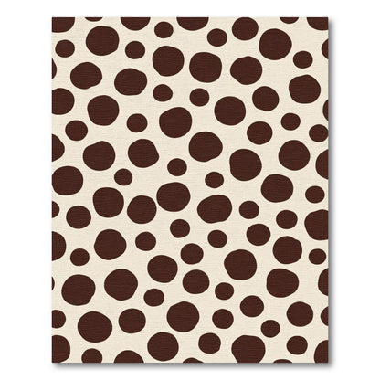 Brown Spotted Ivory Scatter Rug