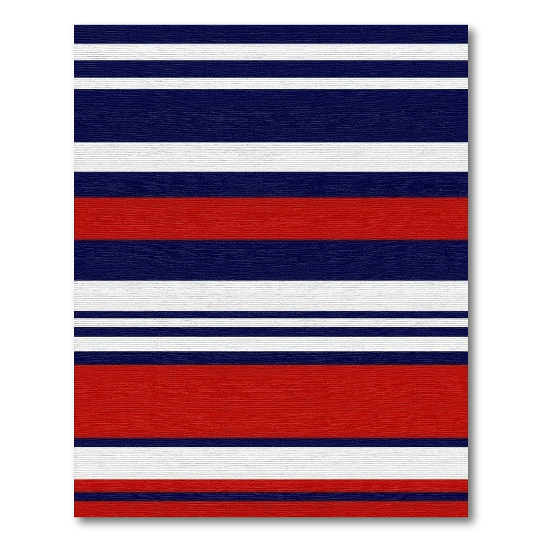 Navy Red White Bold Striped Rug
