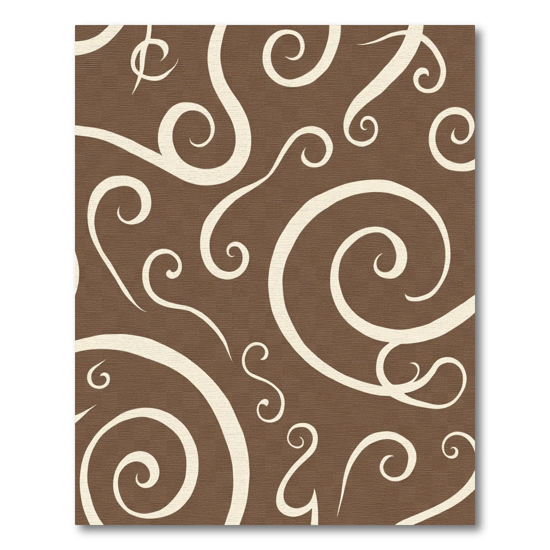 Rich Brown Cream Swirl Harmony Rug