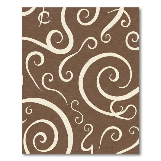 Rich Brown Cream Swirl Harmony Rug