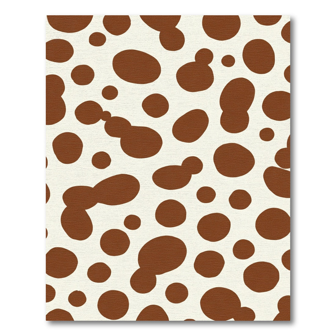 Brown Cream Polka Dot Shapes Rug