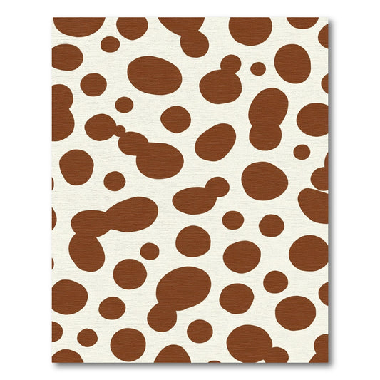 Brown Cream Polka Dot Shapes Rug