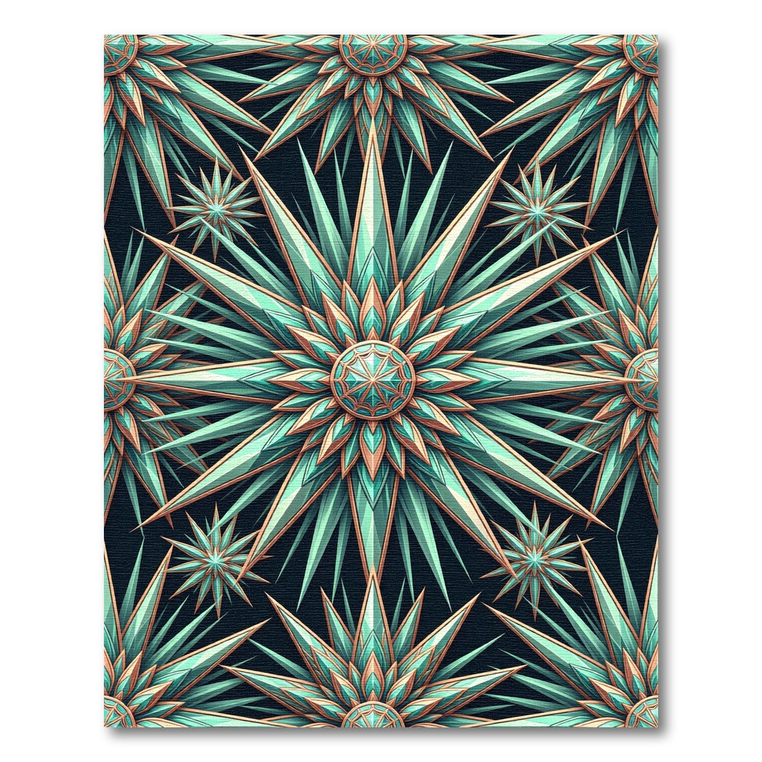 Emerald Sea Starburst Geometric Rug
