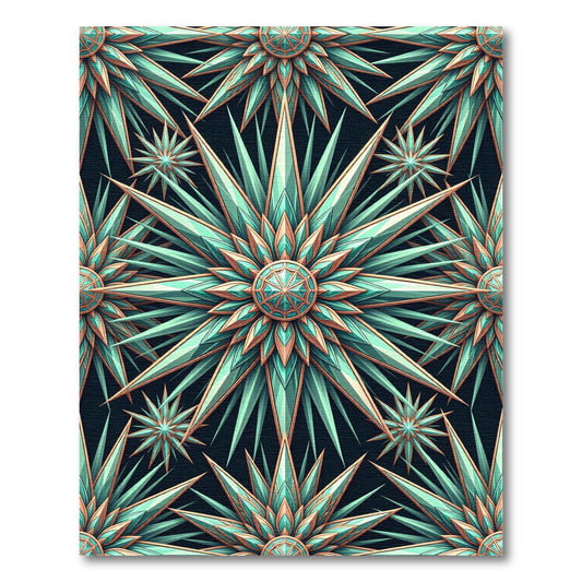 Emerald Sea Starburst Geometric Rug