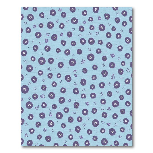 Periwinkle Blue Purple Scattered Circles Rug