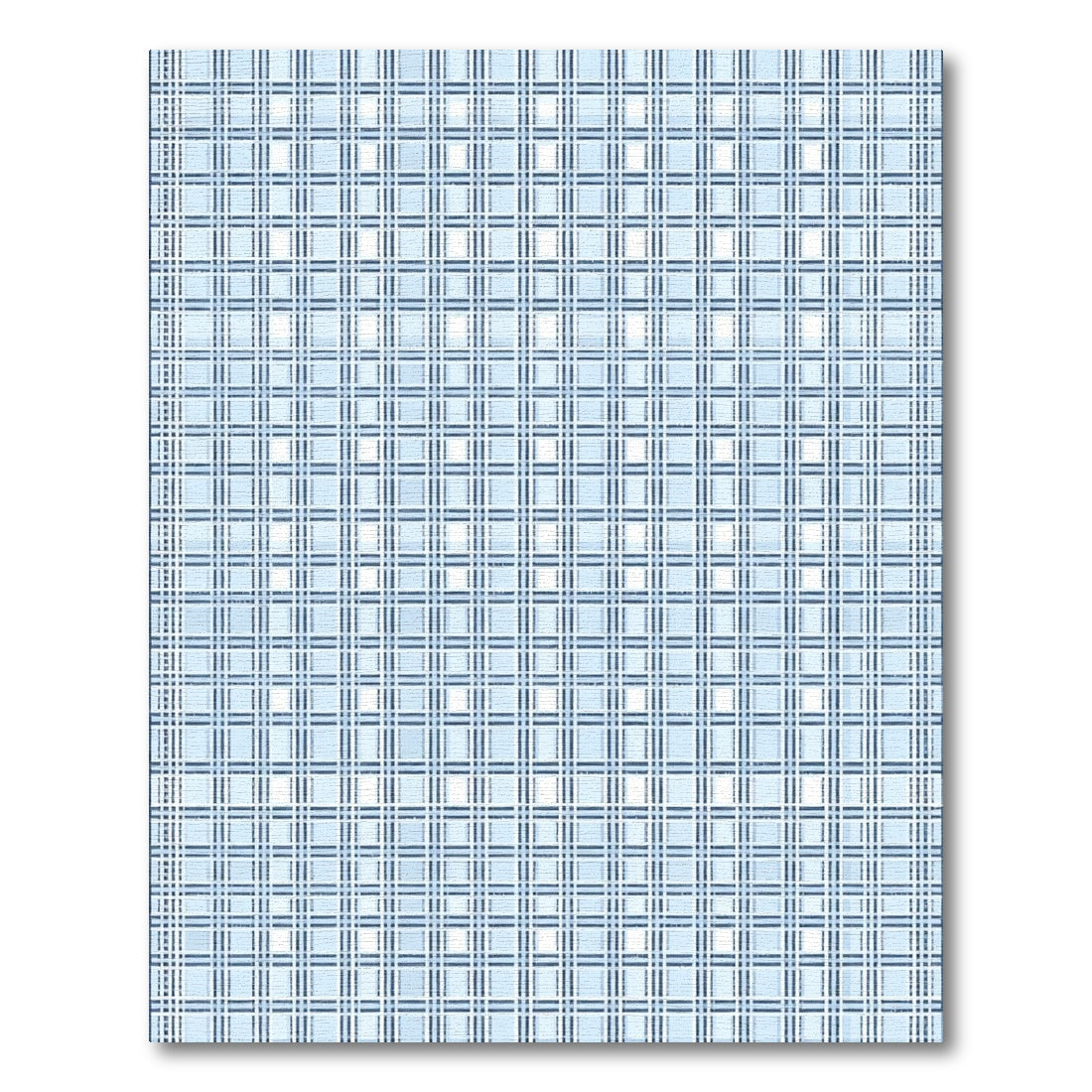 Light Blue Watercolor Plaid Rug