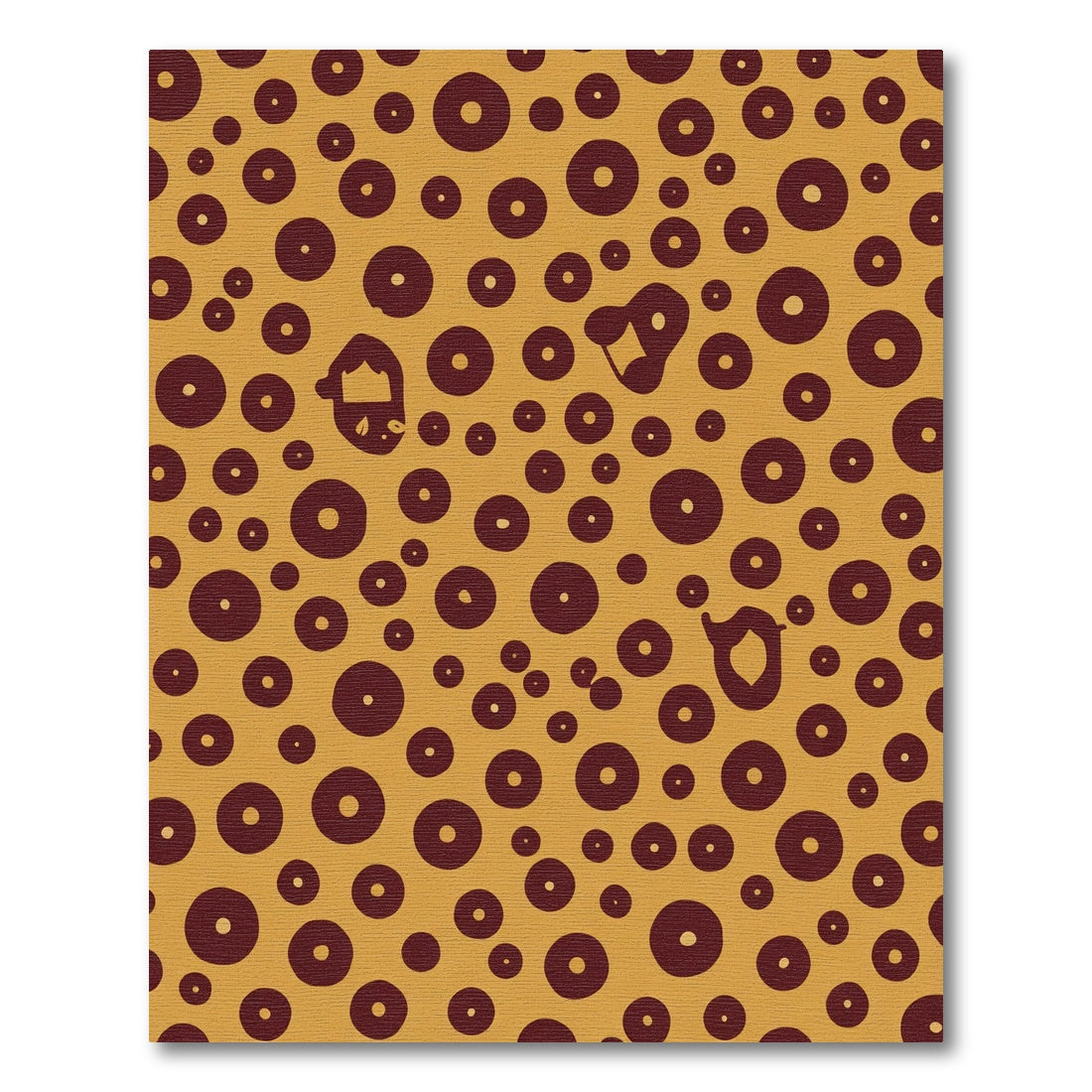 Golden Amber Leopard Spots Rug