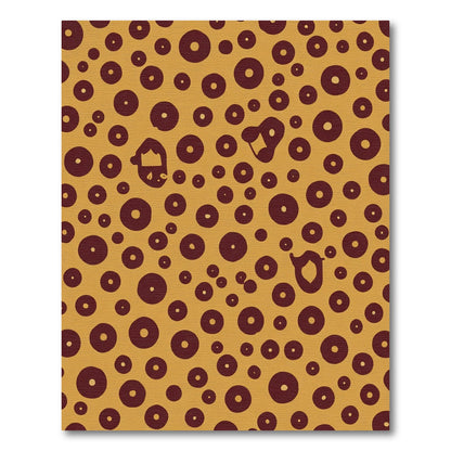 Golden Amber Leopard Spots Rug