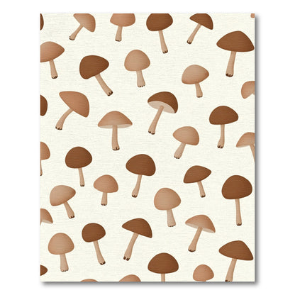 Whimsical Mushroom Scatter Pattern Rug