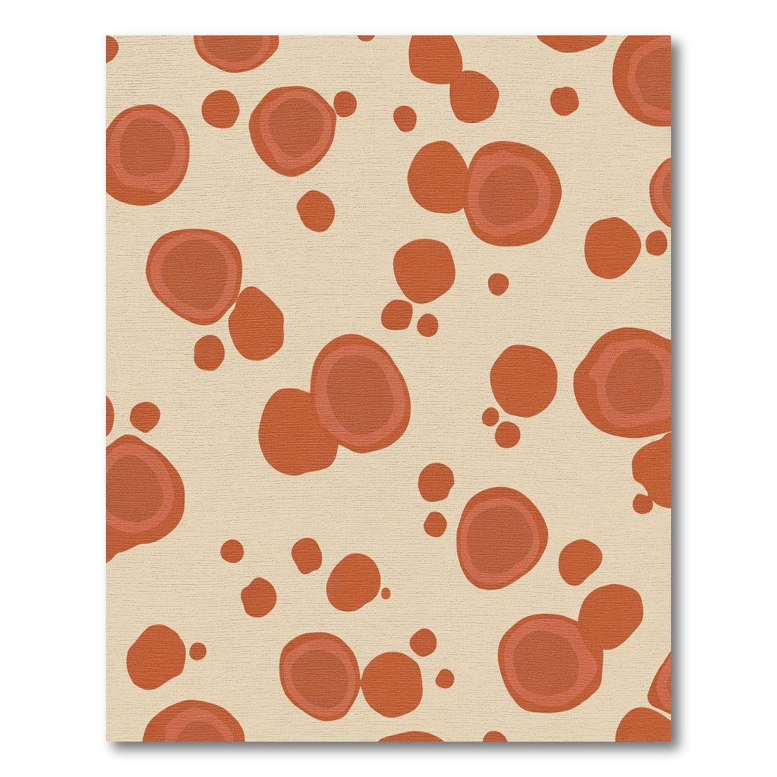 Terracotta Dotty Contemporary Composition Rug
