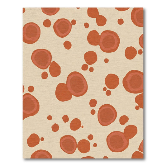 Terracotta Dotty Contemporary Composition Rug