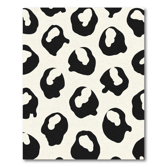 Black Cream Organic Blotches Rug