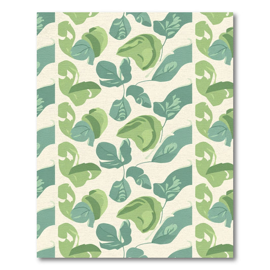 Verdant Green Leafy Arrangement Rug