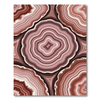 Rose And Brown Agate Swirls Rug