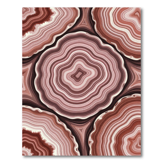 Rose And Brown Agate Swirls Rug