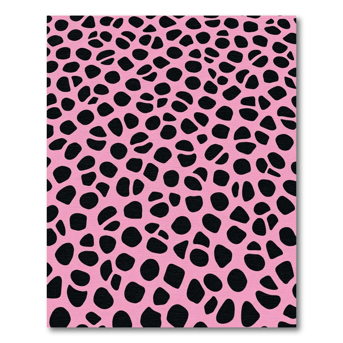 Pink Black Abstract Spot Rug