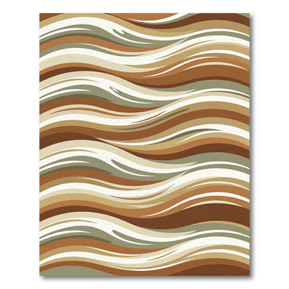 Earthy Tones Swirling Ribbon Rug