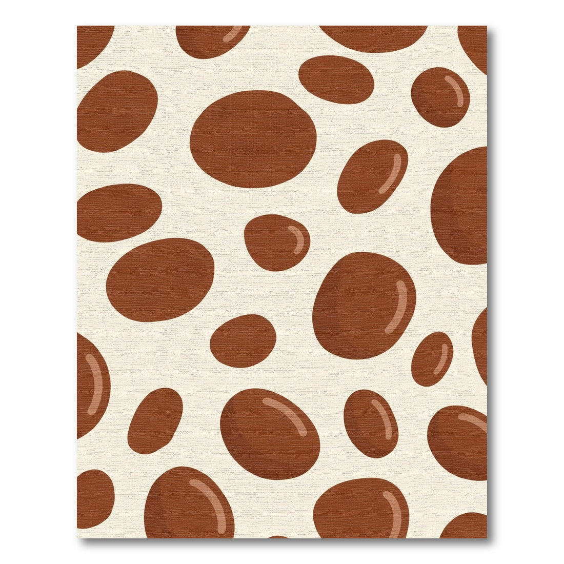 Brown Speckled Cream Ovals Rug