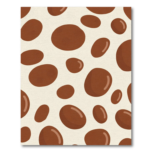 Brown Speckled Cream Ovals Rug