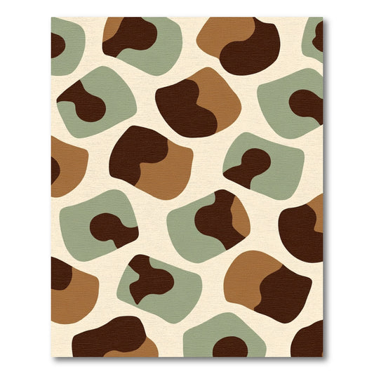 Earthy Abstract Blob Pattern Rug