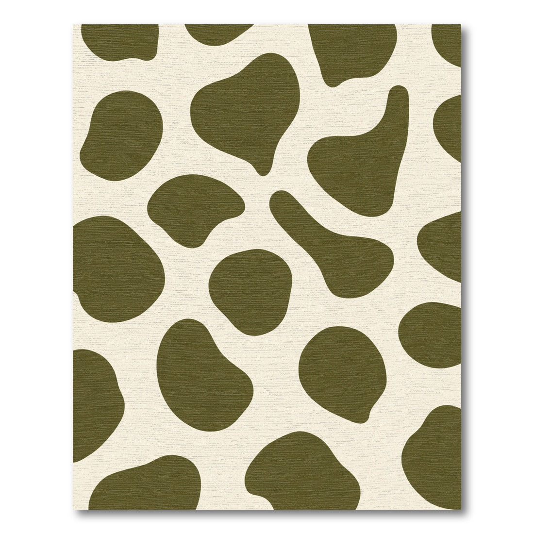 Olive Spots Cream Abstract Rug