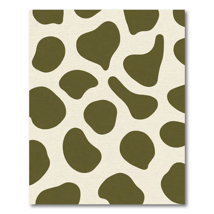 Olive Spots Cream Abstract Rug