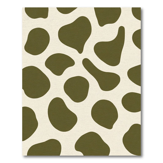 Olive Spots Cream Abstract Rug