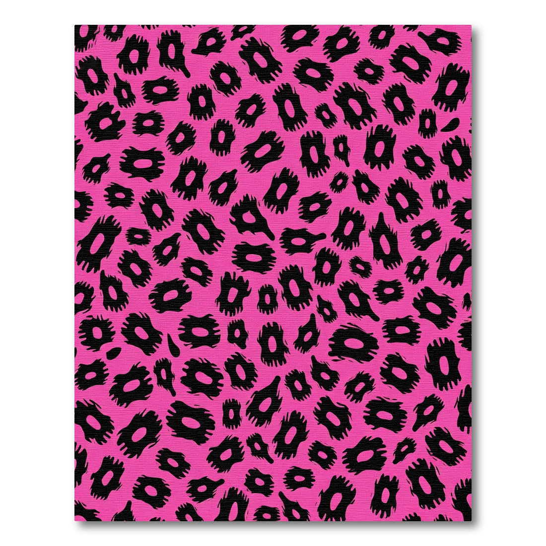 Hot Pink Black Animal Spots Rug
