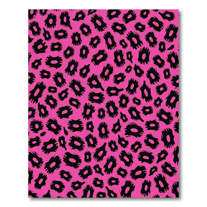 Hot Pink Black Animal Spots Rug