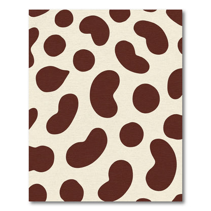 Brown Cream Spotty Irregular Shapes Rug