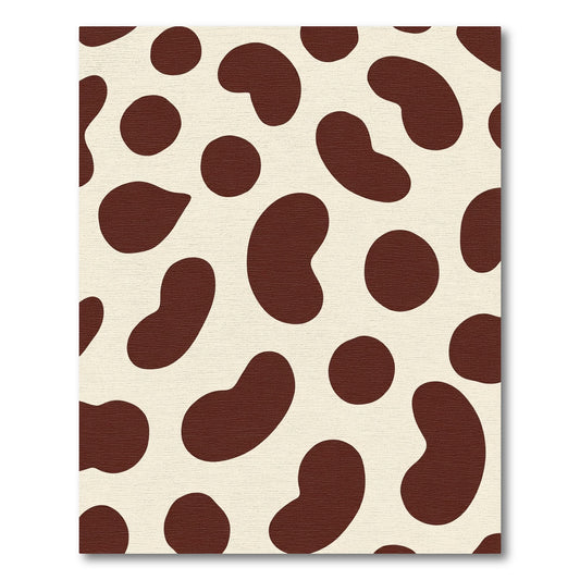 Brown Cream Spotty Irregular Shapes Rug