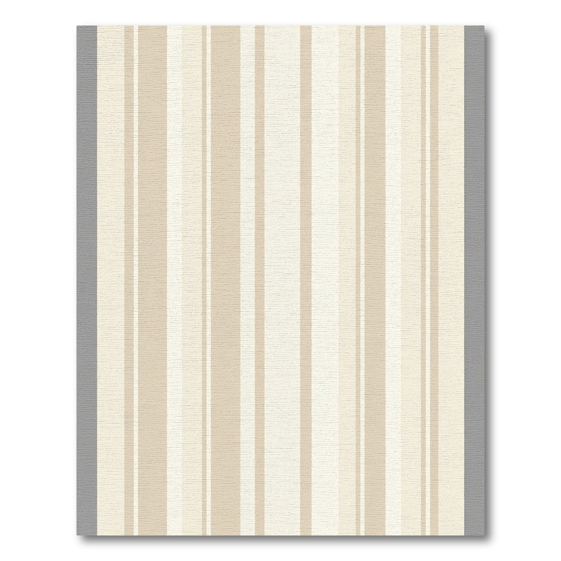 Neutral Cream Vertical Stripe Rug