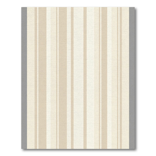 Neutral Cream Vertical Stripe Rug